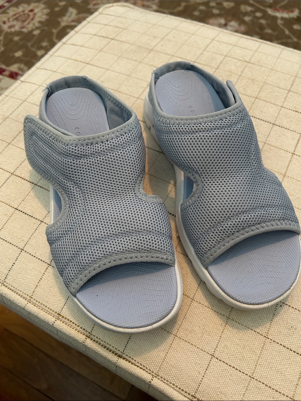 Easy Spirit Light Blue Setaniya2 Slip-On Mesh Sandals